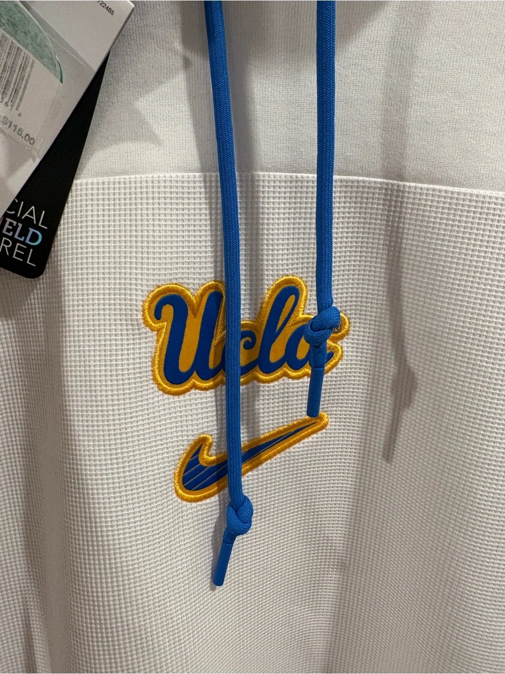 Nike UCLA Bruins Team Issued Hoodie Waffle Knit White Sideline Men’s Size XL NWT - Picture 5 of 15